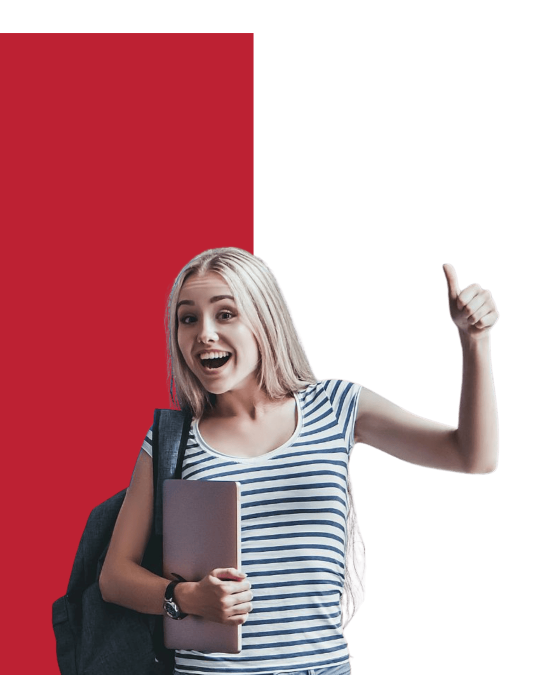 Uczennica z podręcznikiem